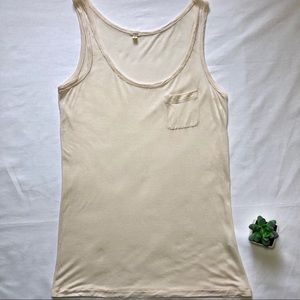 J.Crew Beige Tank Top Front Pocket Size S